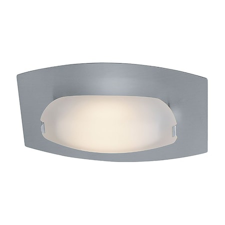 Nido, 1 Light Wall Sconce Or Flushmount, Matte Chrome Finish, Frosted Glass